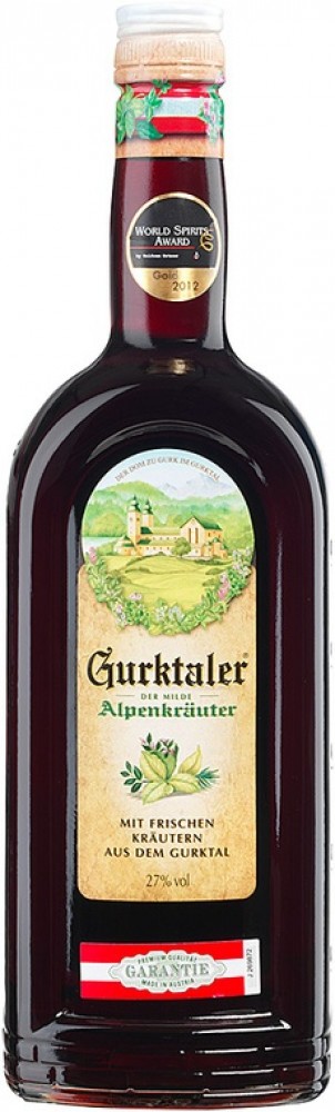 Gurktaler Alpenkräuter 27% 1 l (holá láhev)