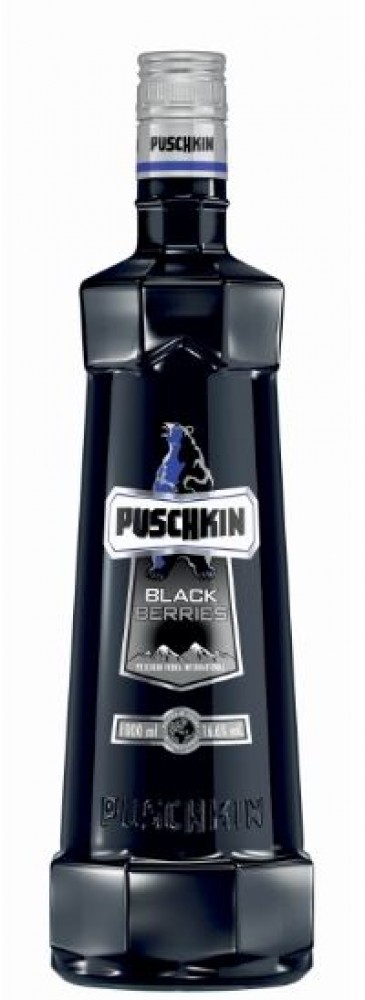 Puschkin Schwarze Beeren 16,6% 1 l (bloße Flasche)