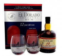El Dorado 12Y 40% 0,7 l + Gläser (Karton) 