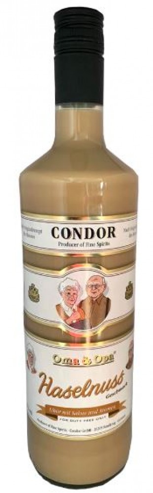 Oma & Opa Haselnuss  Sahnelikör 15% 1 l (holá láhev)