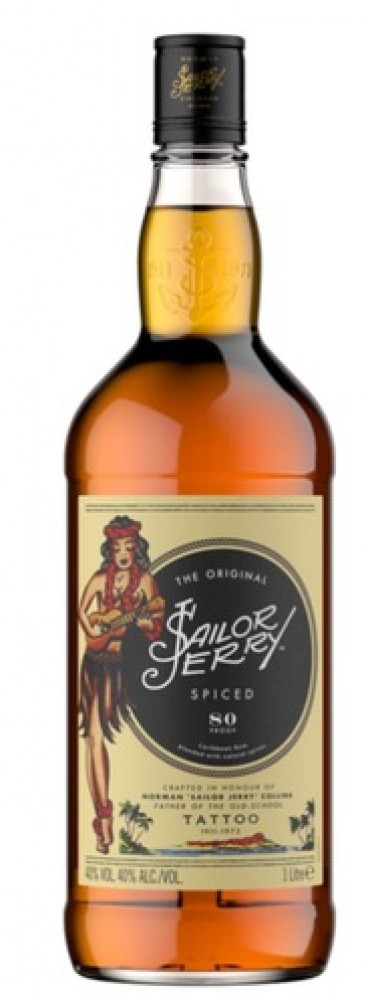 Rum Sailor Jerry Spiced 40% 1 l (bloße Flasche)