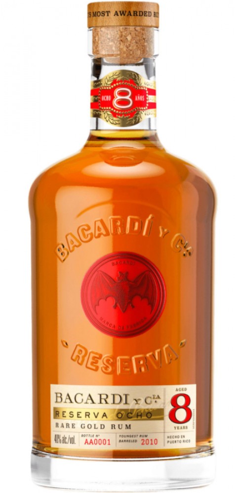 Bacardi Reserva Ocho 8y 40% 1 l (holá láhev)
