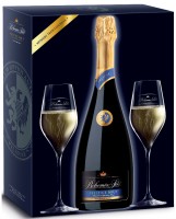 Bohemia Sekt Prestige Brut 12,5% 0,75 l + 2 Gläser (Karton) 