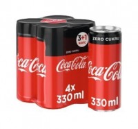 Coca Cola Zero 4x0,33l Plech 