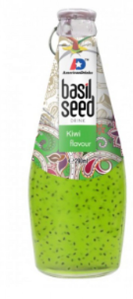 Basilikum-Samen-Drink Kiwi 290 ml Glas