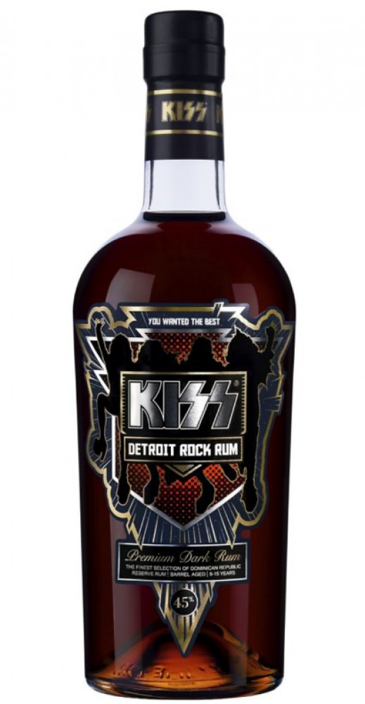 KISS Detroit Rock Rum 45% 0,7 l (bloße Flasche)