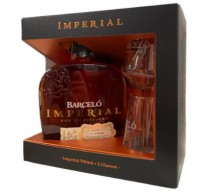 Ron Barcelo Imperial Rum 38% 0,7 l (Geschenkpackung mit 2 Gläsern) 