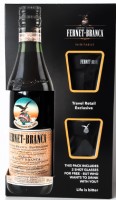 Fernet Branca 39% 0,5 l+2 Gläser (Karton) 
