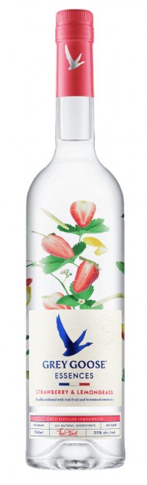 Grey Goose Erdbeere & Zitronengras 30% 1 l (Flasche ohne Inhalt)