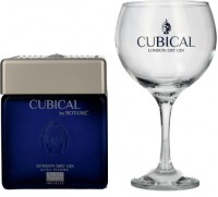 Gin Cubical Ultra Premium + Glas 45% 0,7 l (bloße Flasche) 