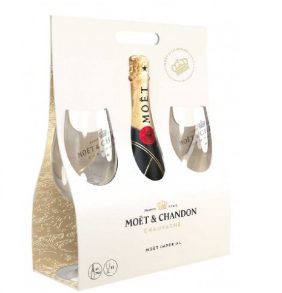 Moet &Chandon Imperial +2 skleničky 12% 0,7 l