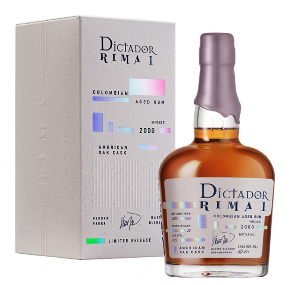 Dictador Rima Amerikanisches Eichenholzfass 22y 2000 43% 0,7 l (Karton)