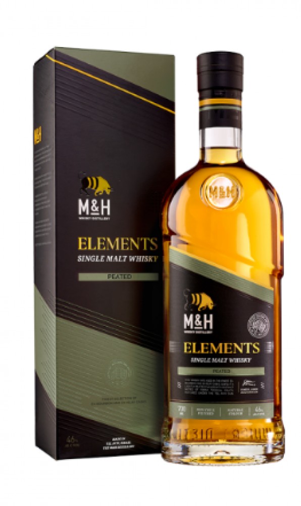 M&H Elements Peated Cask 46% 0,7 l (karton)