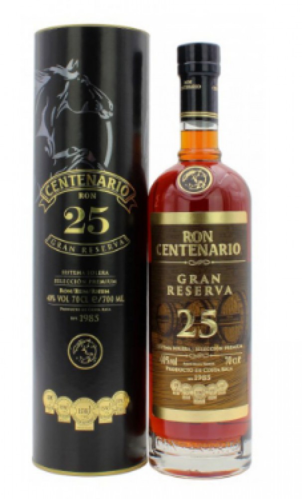 Ron Centenario Gran Reserva Sistema Solera Rum 25y 40% 0,7 l (tuba)