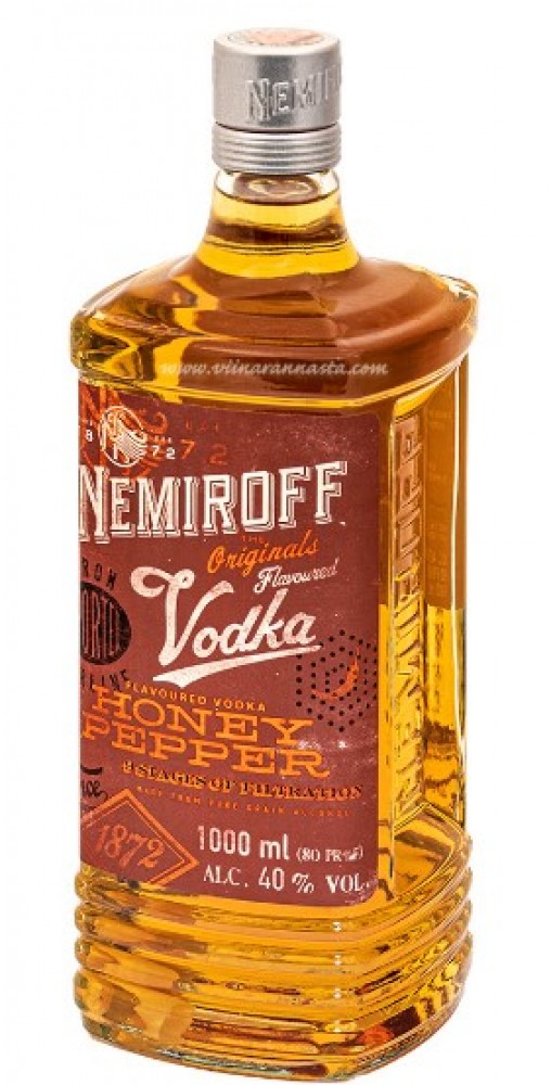 Nemiroff Wodka Honig-Pfeffer 40% 1 l (bloße Flasche)
