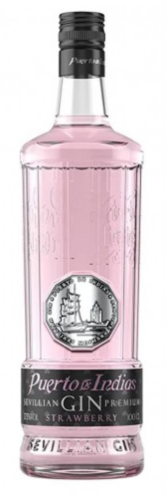 Gin Puerto De Indias Erdbeere 37,5% 1 l (bloße Flasche)