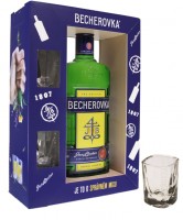Becherovka dárkový box se skleničkami 38%  0,7 l 