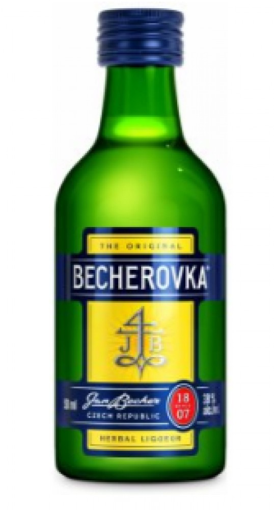 Becherovka 38% 0,05 l (bloße Flasche)