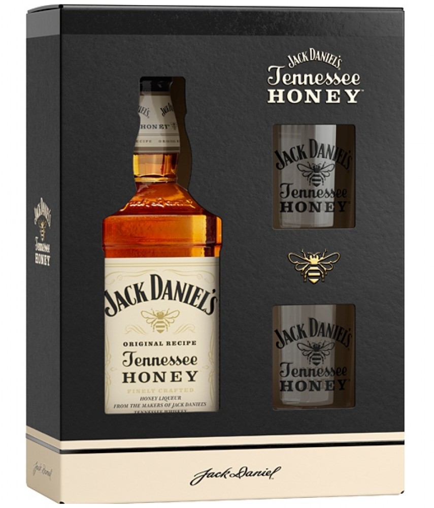 Jack Daniel's Honey 35% 0,7 l + 2 skleničky
