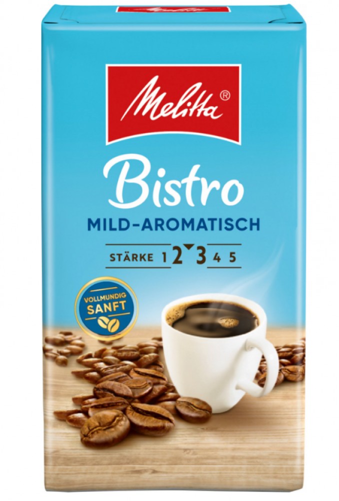 Melitta Bistro Mild mletá káva 500 g