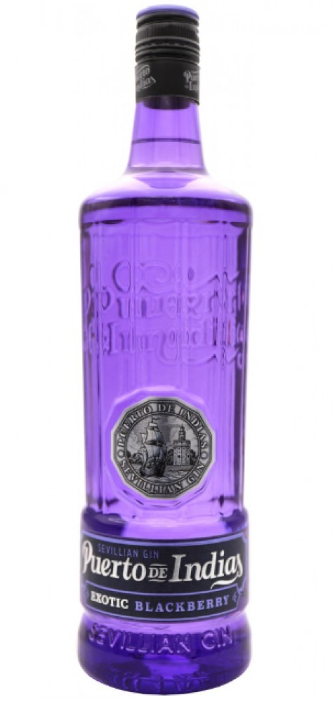Gin Puerto de Indias Exotische Brombeere 37,5% 1 l (bloße Flasche)