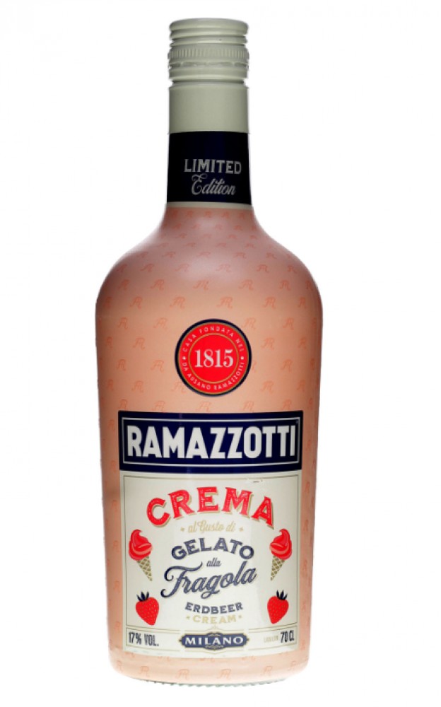 Ramazzotti Crema Gelato Fragola Erdbeer 17% 0,7 l (holá láhev)