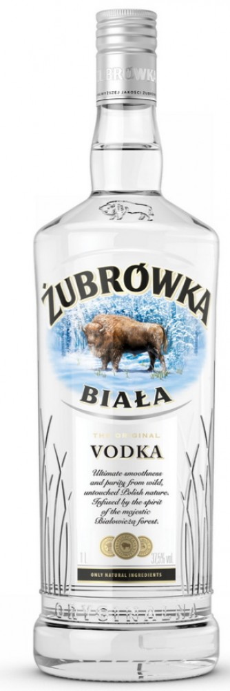Vodka Zubrowka  Biala 37,5% 1 l (holá láhev)