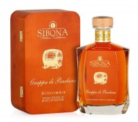 Sibona Grappa di Barbera 44% 0,7 l (dřevěná krabička) 