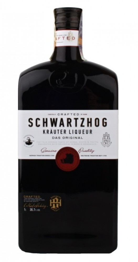 Schwartzhog Kräuter Liqueur 36,7% 1 l (holá láhev)