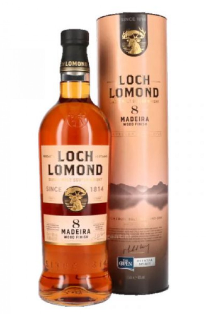 Loch Lomond 8Y Madeira Wood Finish 46% 1 l (Tube)