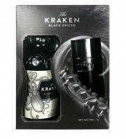 Kraken Black Spiced 40% 1 l + sklenička (karton) 
