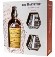 Balvenie 14y Caribbean Cask 43% 0,7 l + 2 skleničky (karton) 