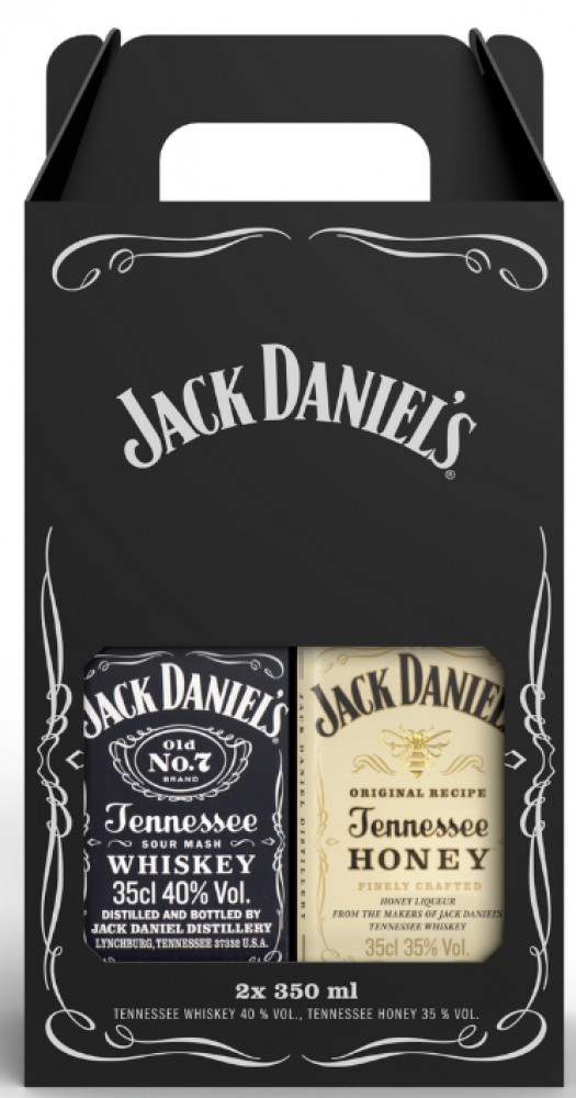 Jack Daniel's Duopack Honig 35% 0,35 l + Schwarz 40% 0,35 l (Karton)