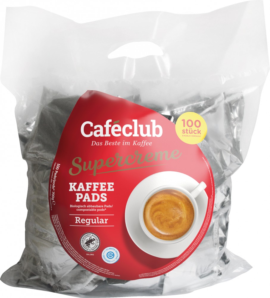 Caféclub Regelmäßige Pads 100 Stück