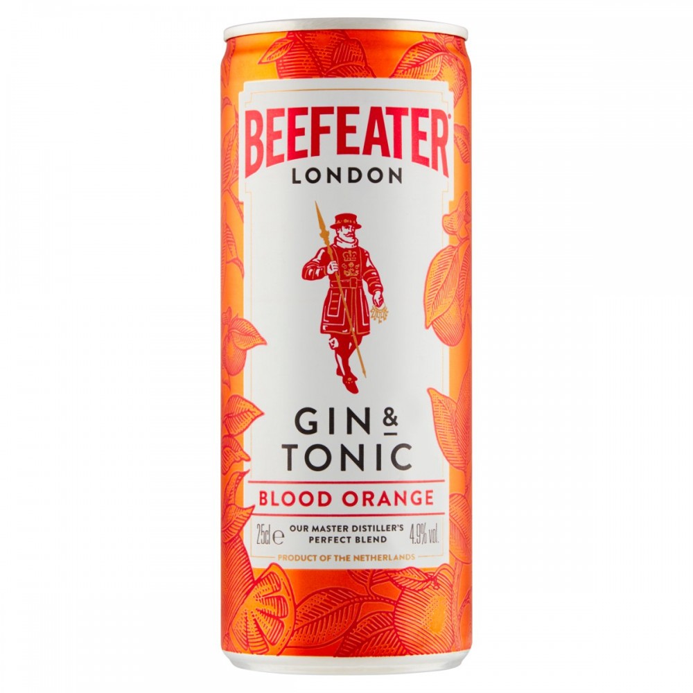 Beefeater Blood Orange & Tonic 4,9% 0,25 l (plech)