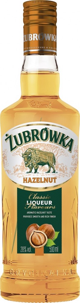 Zubrowka Hazelnut 28% 0,5 l (holá láhev)