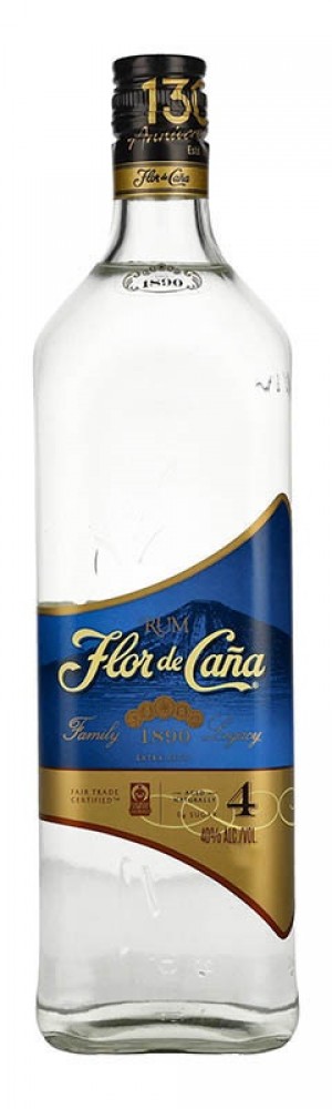 Flor De Cana Extra Seco 4Y  40% 0,7 l (holá láhev)