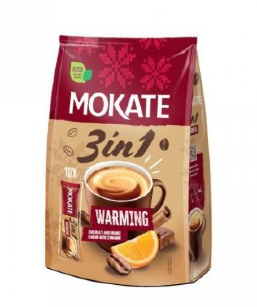 Mokate 3v1 Warning Chocolate, Orange with Cinnamon 10 ks 170 g