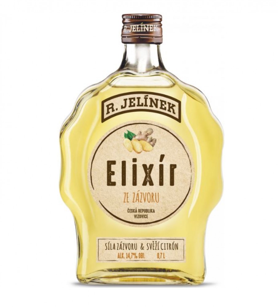 R. Jelínek Elixír ze  Zázvoru 14,7% 0,7 l (holá láhev)