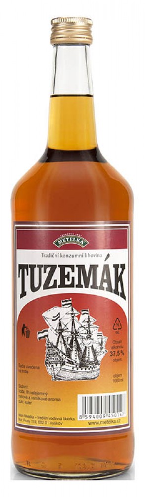 Tuzemák Fruko Jindřichohradecký 37,5% 1 l (holá láhev)