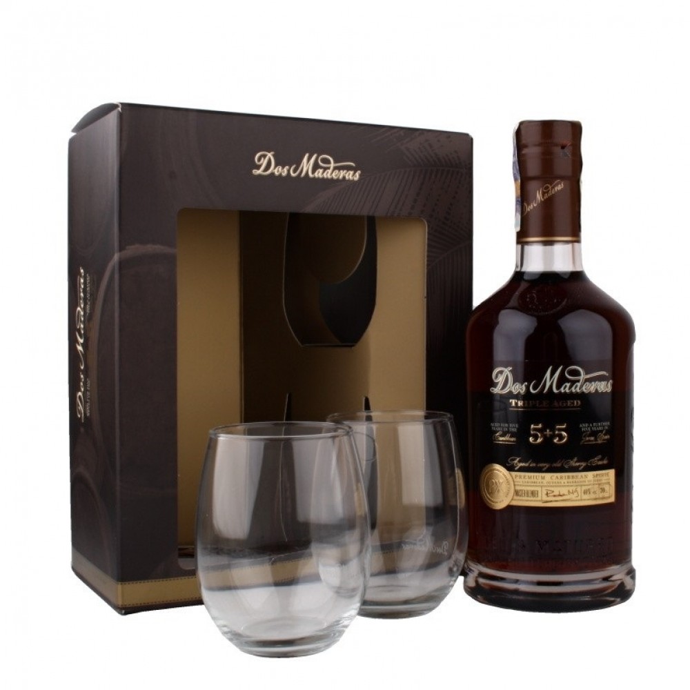 Dos Maderas P.X. 5+5 10y 40% 0,7 l (Geschenkpackung mit 2 Gläsern)