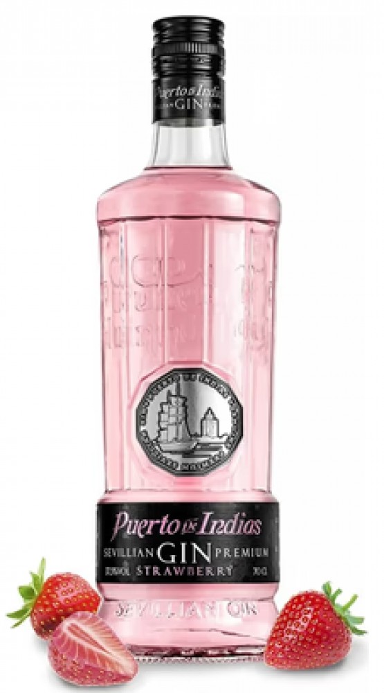 Gin Puerto De Indias Erdbeere 37,5% 0,7 l (bloße Flasche)