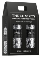 Three Sixty Vodka original 37,5% 2 x 1 l (karton) 