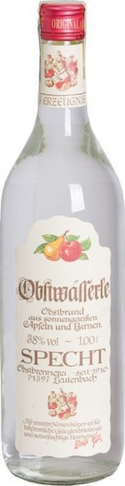 Specht Obstwässerle 38% 1 l (holá láhev)