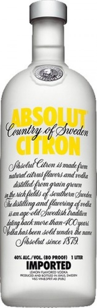 Absolut Citron 40% 1 l (holá láhev )
