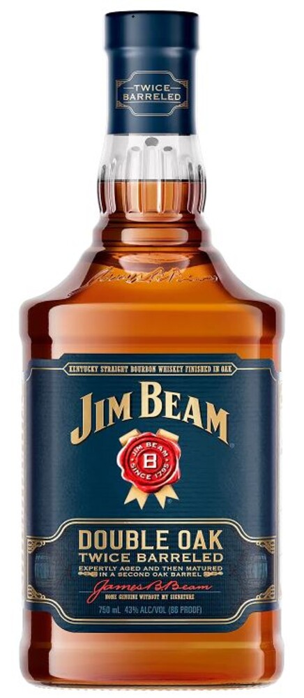 Jim Beam Double Oak Twice 43% 0,7 l (holá láhev)