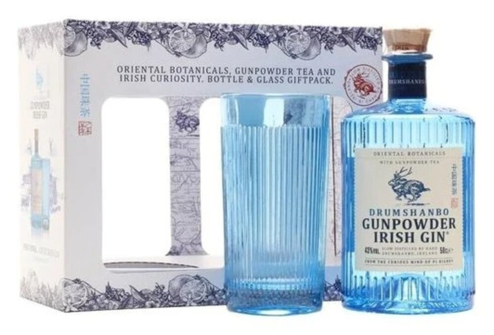 Drumshanbo Gunpowder Irish Gin 43% 0,7 l + sklenička (karton)