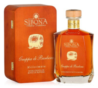Sibona Grappa di Barbera 44% 0,7 l (dřevěná krabička) 