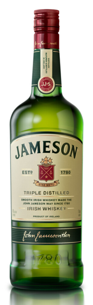Jameson Irská Whisky 40% 1 l  (holá láhev)