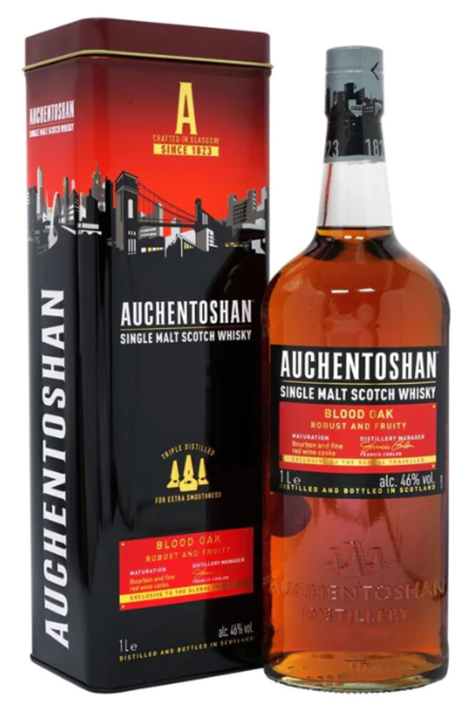 Auchentoshan Blood  Oak 46% 1 l ( tuba)